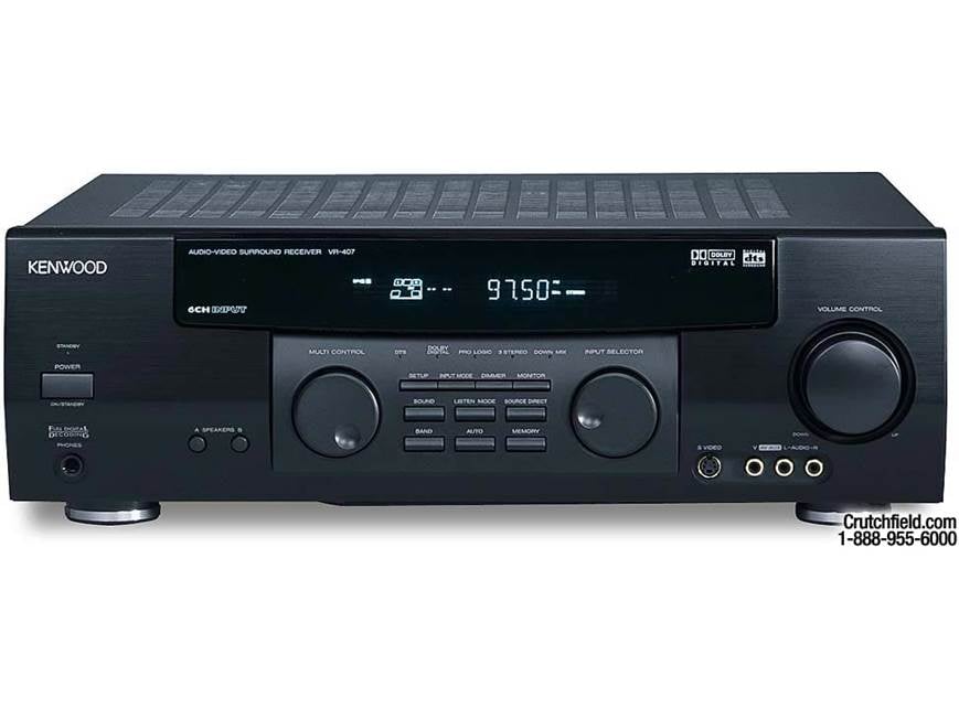 Kenwood VR-407 A/V receiver with Dolby Digital and DTS at Crutchfield