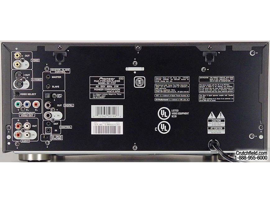 Pioneer DV-F727 300+1 DVD/CD changer at Crutchfield