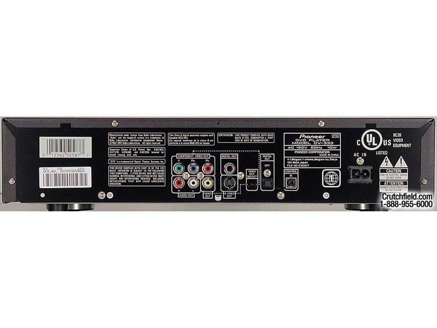 Pioneer DV-333 DVD/CD player at Crutchfield