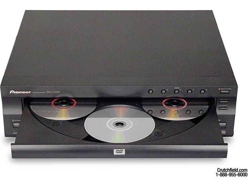 Pioneer DV-C503 5-disc carousel DVD/CD changer at Crutchfield