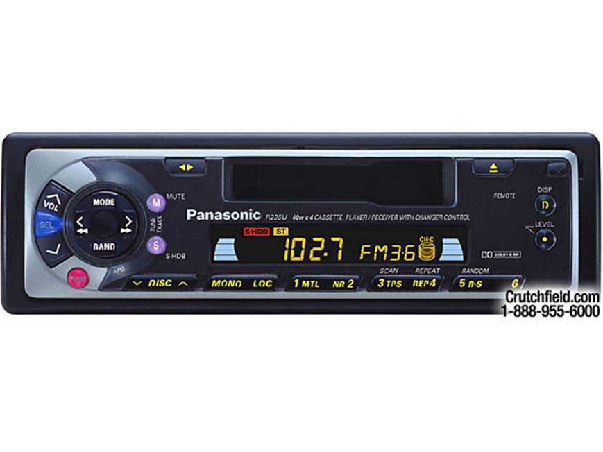 Panasonic CQ-R235U Cassette receiver with CD changer controls at