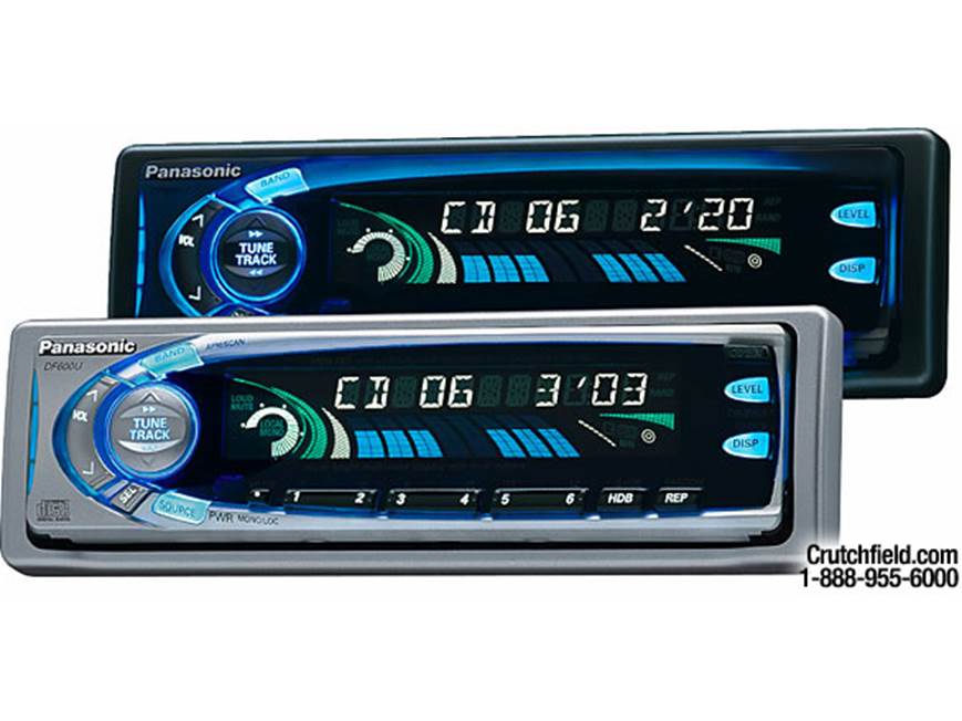 Panasonic CQ-DF600 CD receiver with CD changer controls at Crutchfield