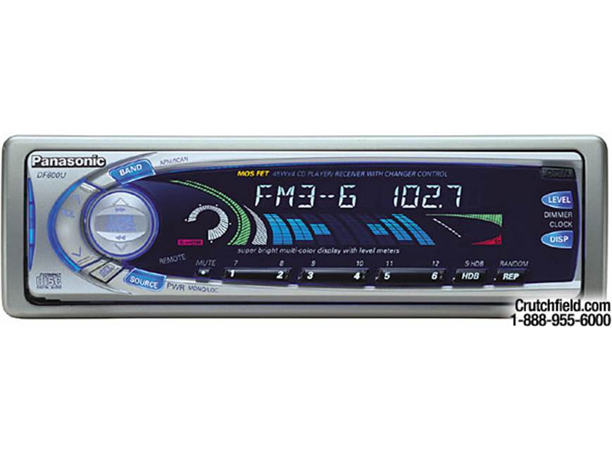 Panasonic CQ-DF600 CD receiver with CD changer controls at Crutchfield