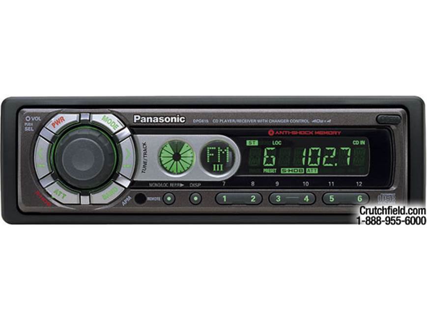 Panasonic G-Tech CQ-DPG615 CD receiver with CD changer controls at
