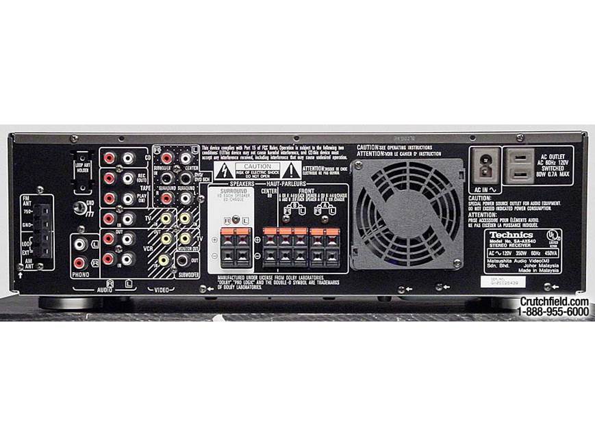 Technics SA-AX540 5.1-ready A/V receiver at Crutchfield