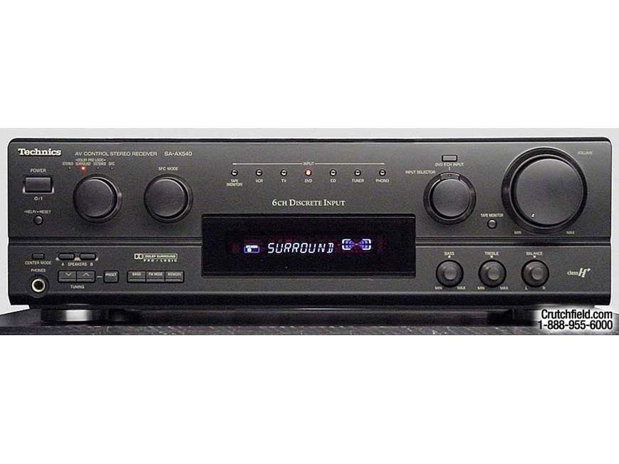 Technics SA-AX540 5.1-ready A/V receiver at Crutchfield