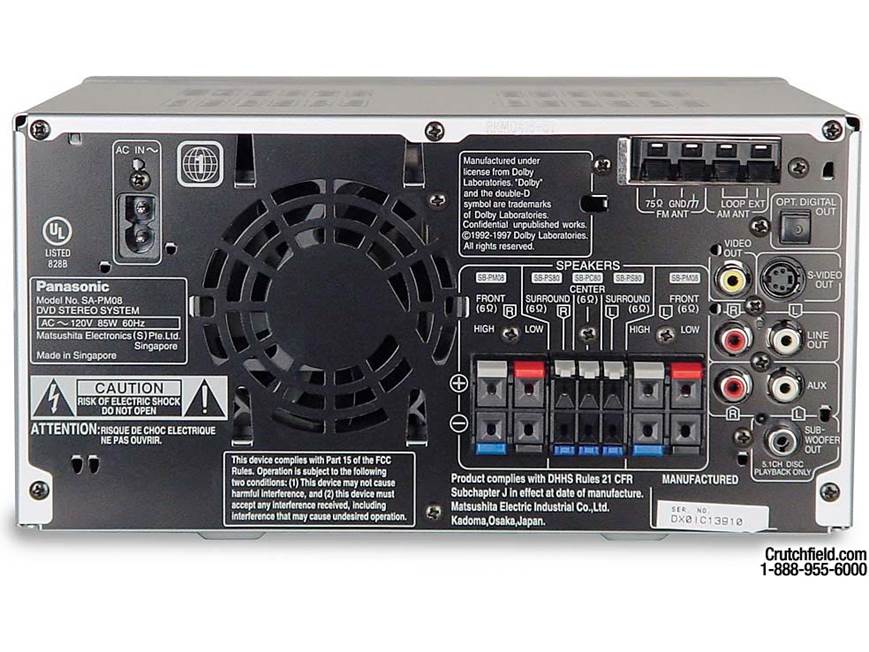 家電 panasonic Panasonic SC-PM08 DVD micro home theater system at Crutchfield
