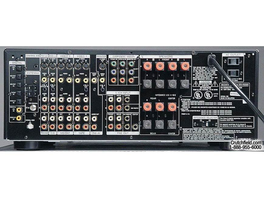 Sony STR-V555ES A/V receiver with Dolby Digital and DTS at Crutchfield