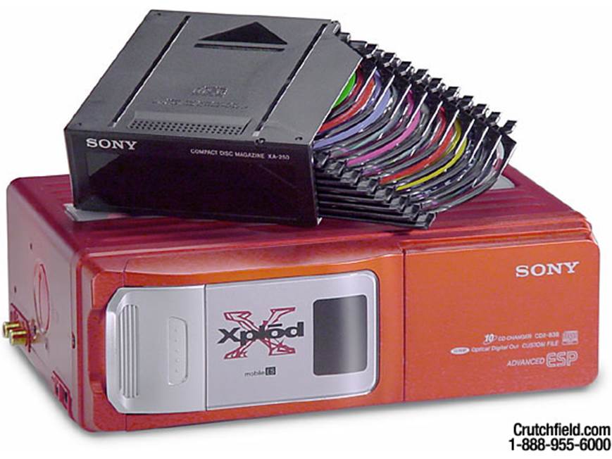 Sony Mobile ES CDX-838 10-disc CD changer at Crutchfield