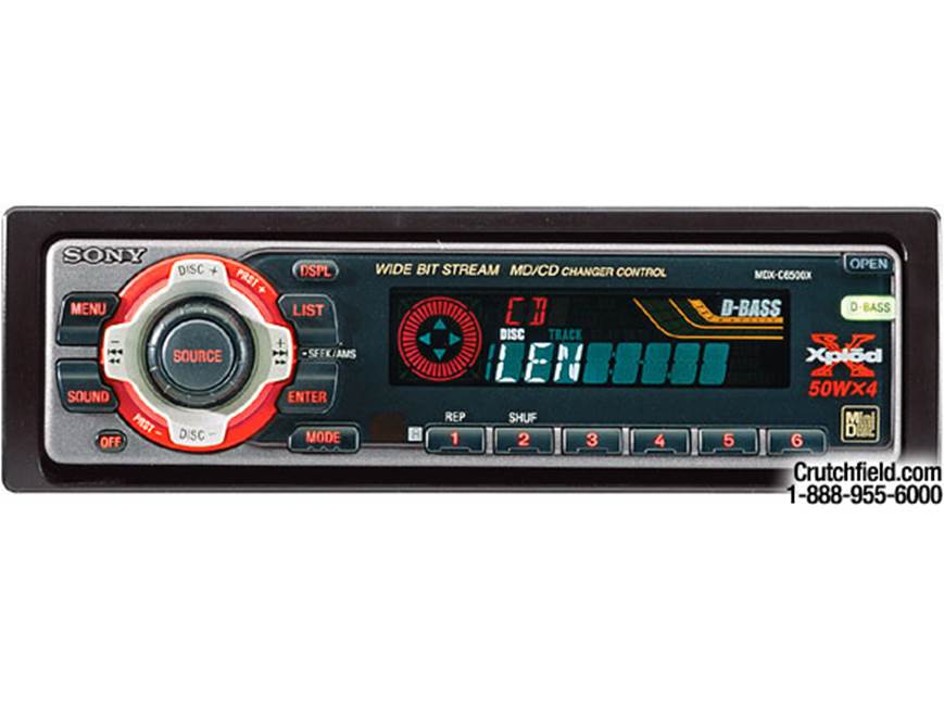 Sony MDX-C6500X MiniDisc receiver with CD/MD changer controls at