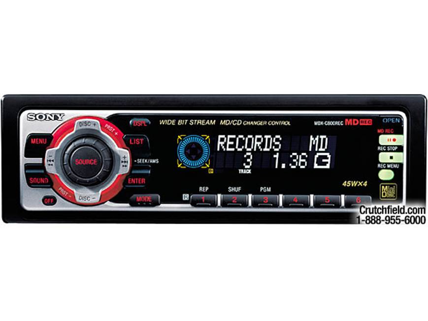 Sony Xplod MDX-C800REC MiniDisc receiver/recorder with CD changer