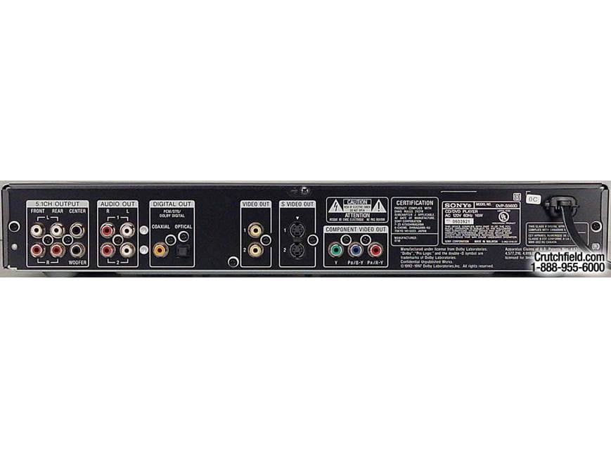 Sony DVP-S560D DVD/CD player at Crutchfield