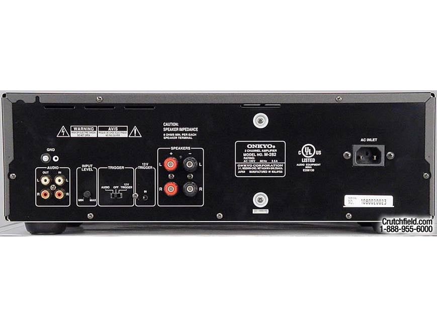 Onkyo M-282 Stereo power amplifier at Crutchfield