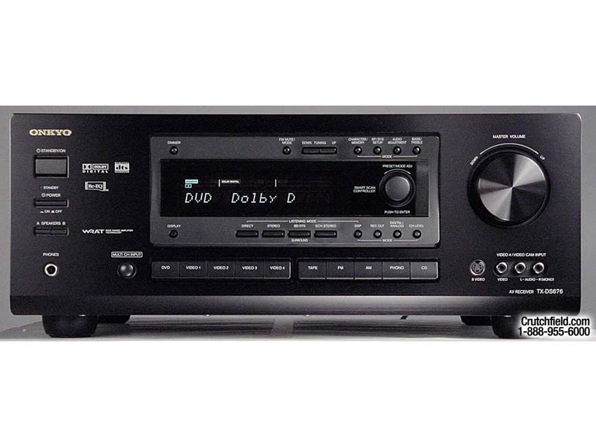 Onkyo TX-DS676 A/V receiver with Dolby Digital and DTS at Crutchfield