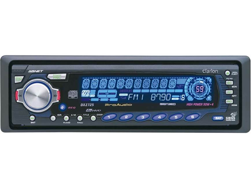 Clarion DXZ725 CD Receiver with CD Changer Controls at Crutchfield