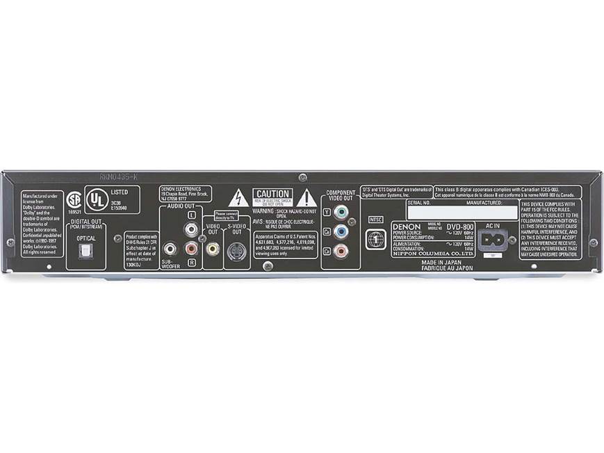 KENJI1977　DENON　DVD-800 Denon DVD-800 DVD/CD player at Crutchfield