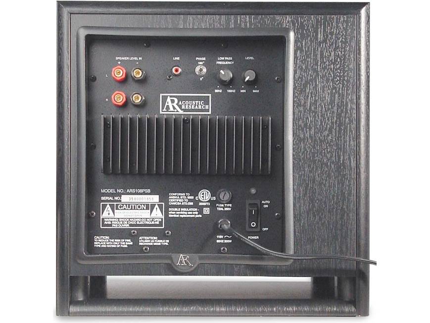 Acoustic Research S108PSB Powered subwoofer at Crutchfield
