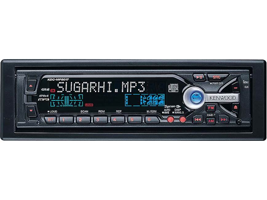 Kenwood KDC-MP8017 CD/MP3 Receiver with CD Changer Controls at