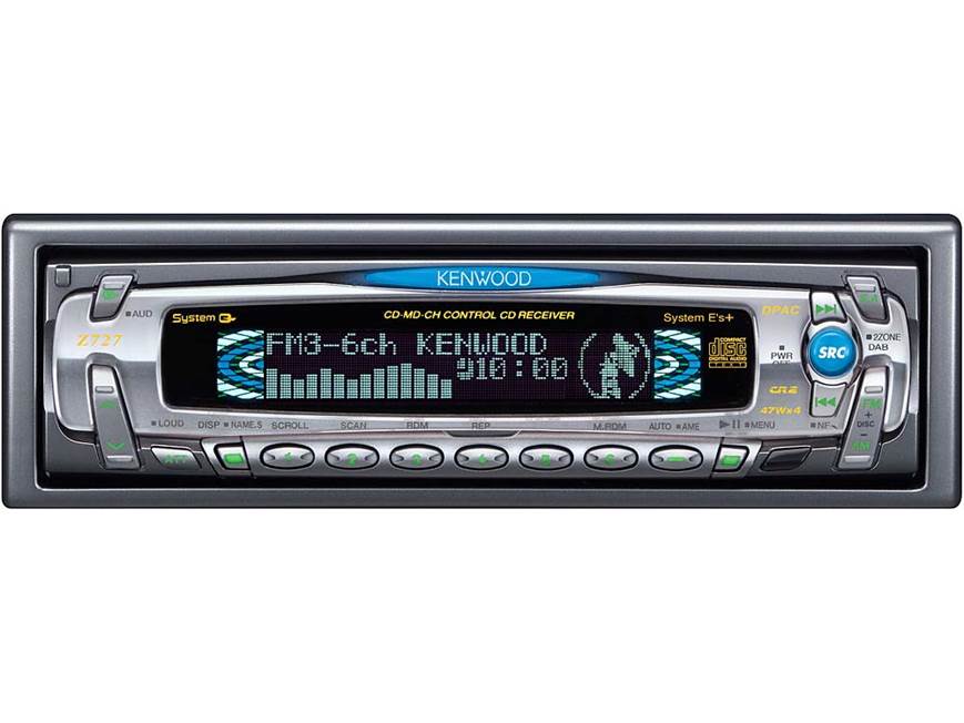Kenwood Z727 CD Receiver with CD Changer Controls at Crutchfield