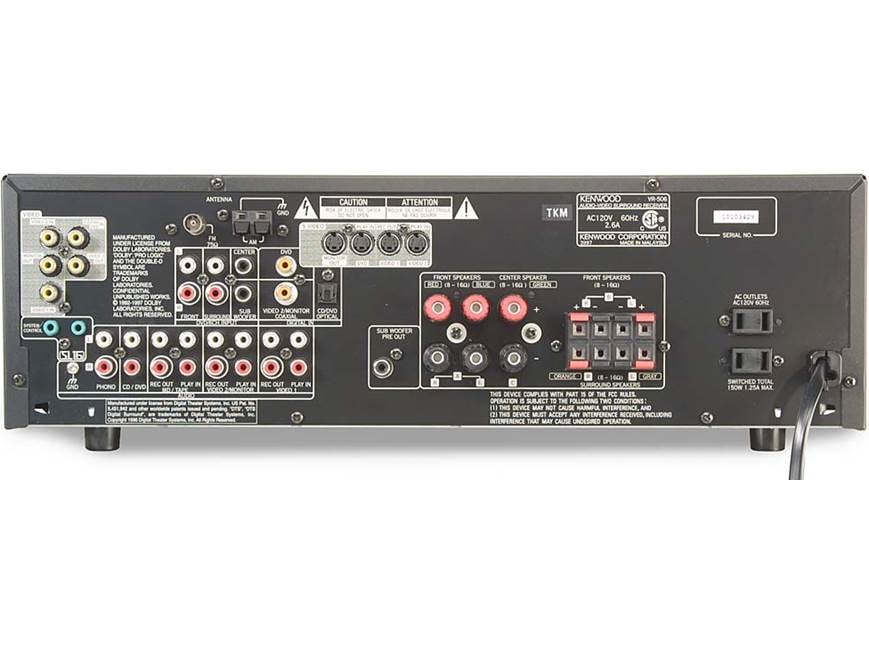 Kenwood VR-506 A/V receiver with Dolby Digital and DTS at Crutchfield