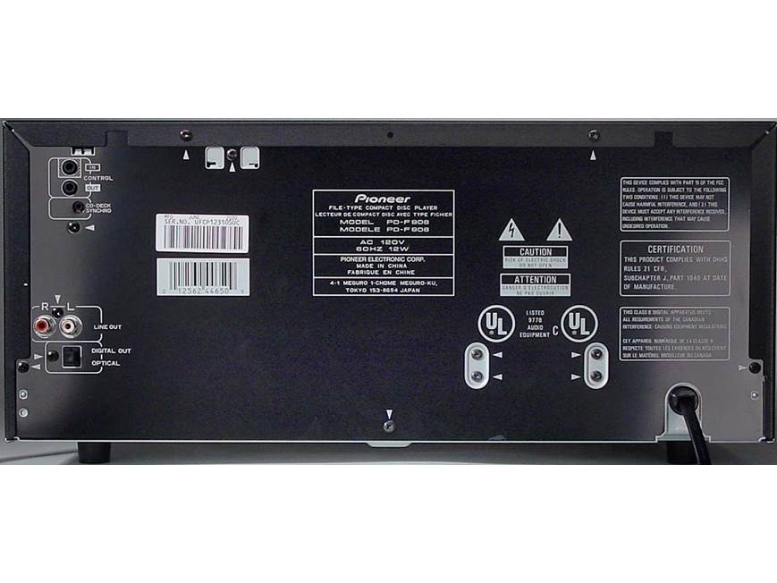 Pioneer PD-F908 100+1 CD changer at Crutchfield