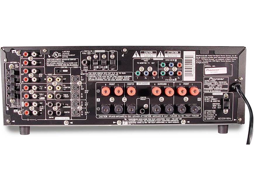 Pioneer VSX-D710S A/V receiver with Dolby Digital and DTS at