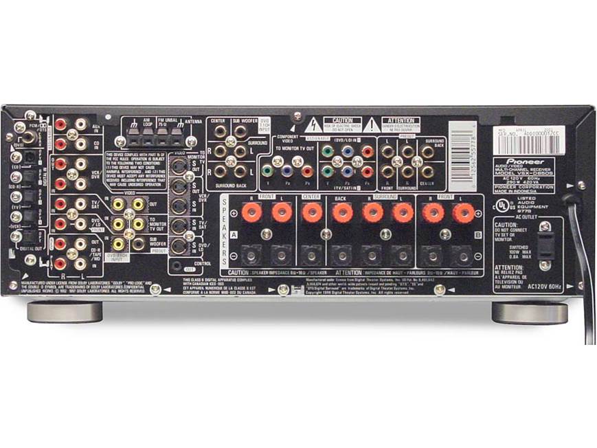 Pioneer VSX-D850S A/V receiver with Dolby® Digital, DTS, DTS-ES at