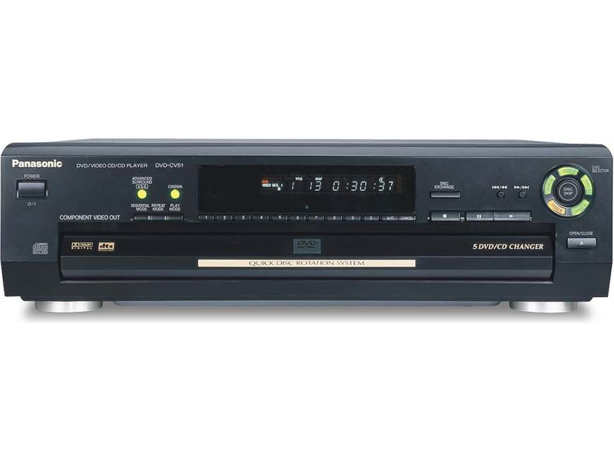 Panasonic DVD-CV51 5-disc carousel DVD/CD changer at Crutchfield