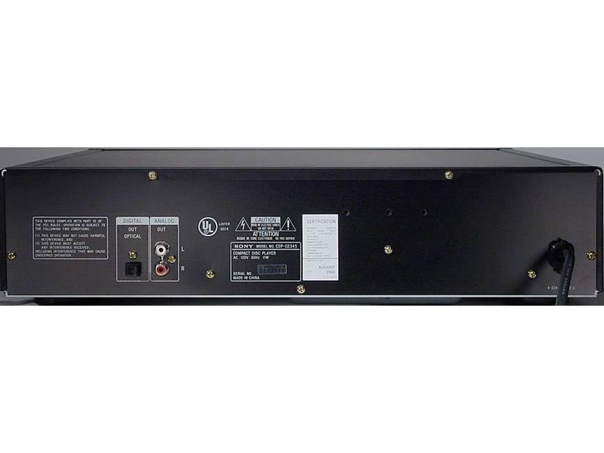 Sony CDP-CE345 5-CD changer at Crutchfield