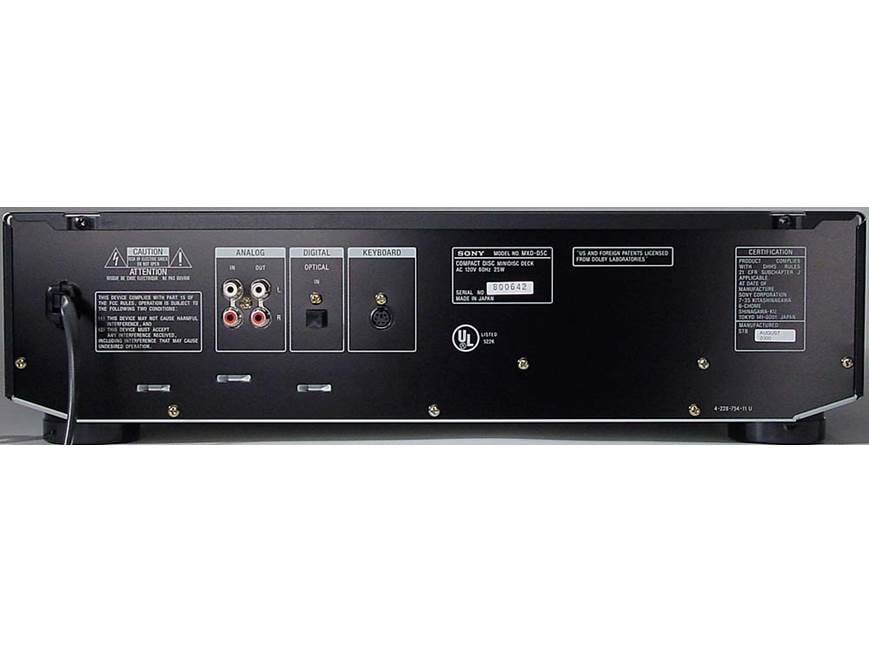 Sony MXD-D5C 5-CD changer/MD recorder at Crutchfield