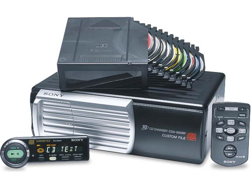 Sony CDX-555RF 10-disc Add-on FM CD Changer at Crutchfield