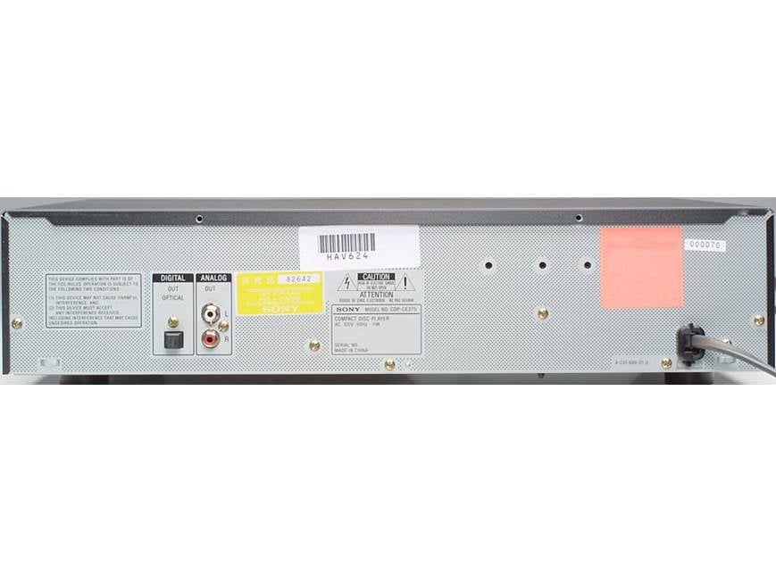 Sony CDP-CE375 5-CD changer at Crutchfield