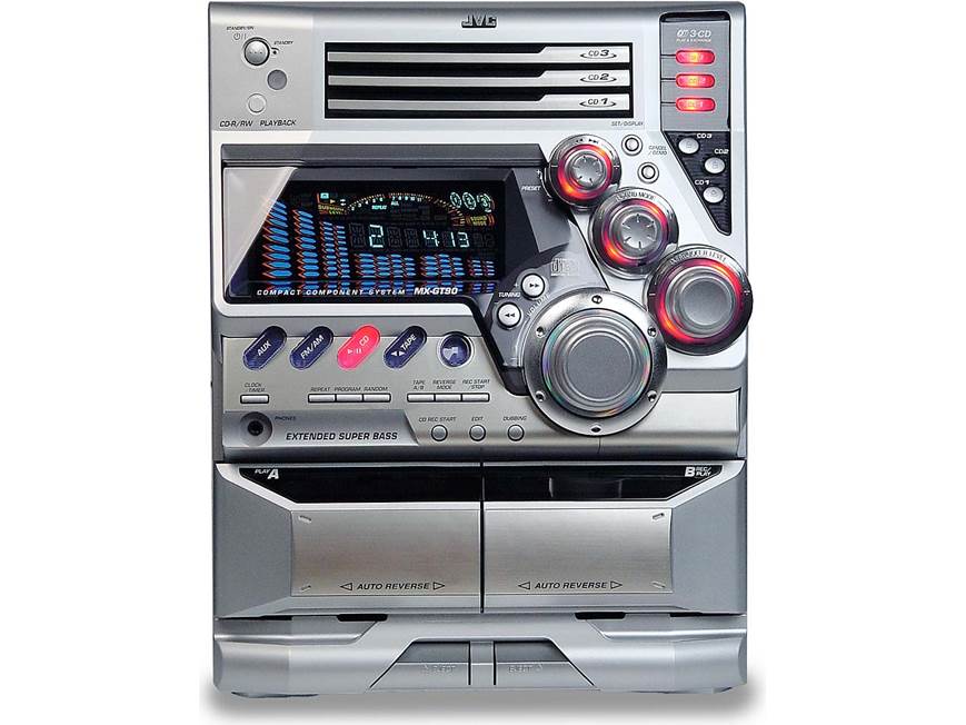 JVC MX-GT90 GigaTube system with 3-CD changer at Crutchfield