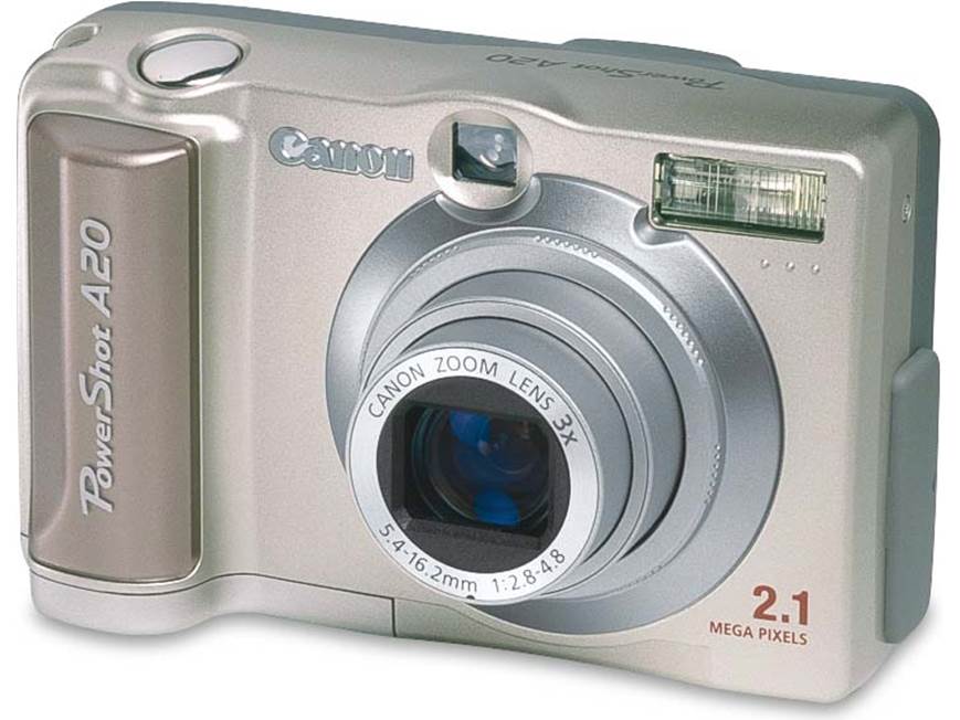 Canon PowerShot A20 Digital camera with CompactFlash card at