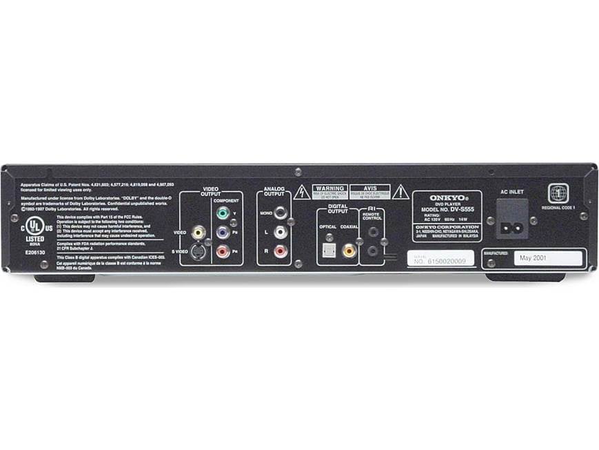 Onkyo DV-S555 DVD/CD player at Crutchfield