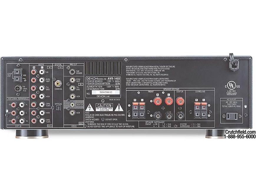 Denon AVR-1403 Home theater receiver with Dolby Digital, DTS, and