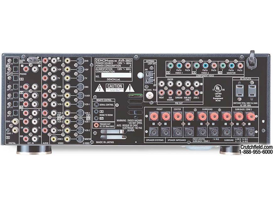 Denon AVR-3803 (Black) Home theater receiver with Dolby Digital EX
