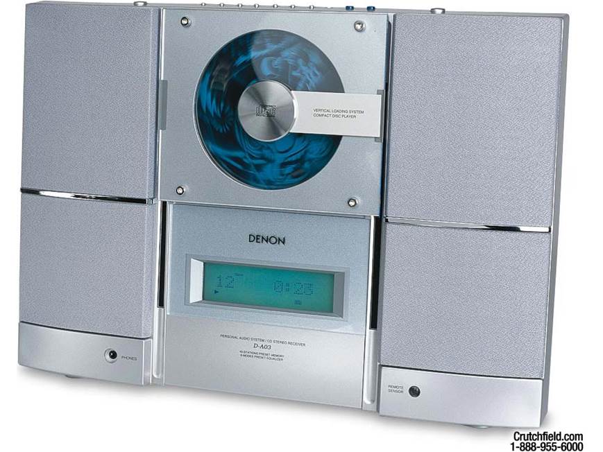 Denon D-A03 One-piece vertical-style micro system at Crutchfield