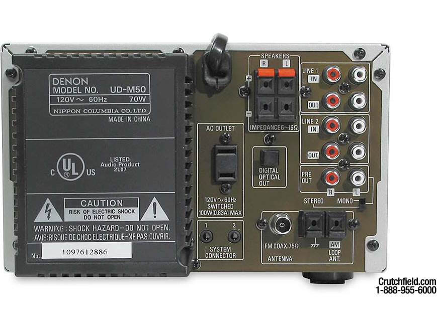 Denon D-M50S Desktop 3-CD changer system at Crutchfield