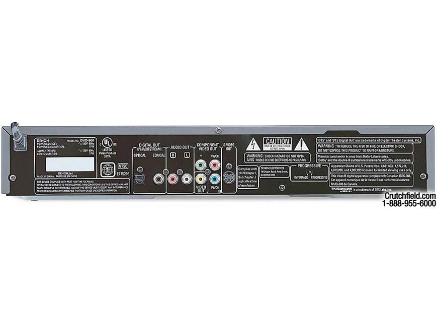 Denon DVD-900 DVD/CD player with progressive scan at Crutchfield