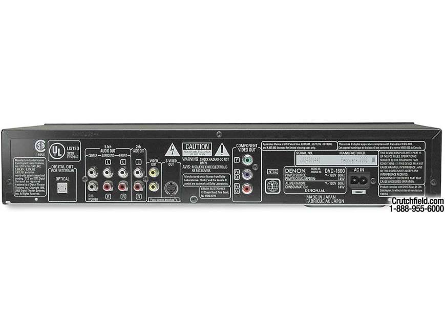 Denon DVD-1600 DVD/CD/DVD-Audio player with progressive scan at