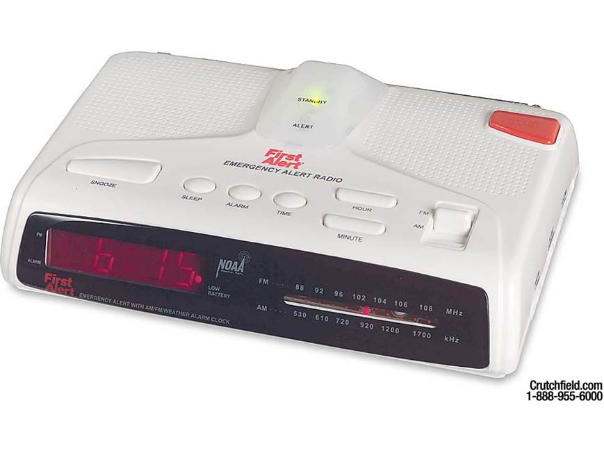 First Alert WX-39 Emergency alert clock radio at Crutchfield