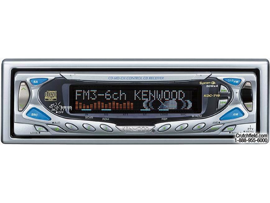 Kenwood KDC-719 CD Receiver with CD Changer Controls at Crutchfield