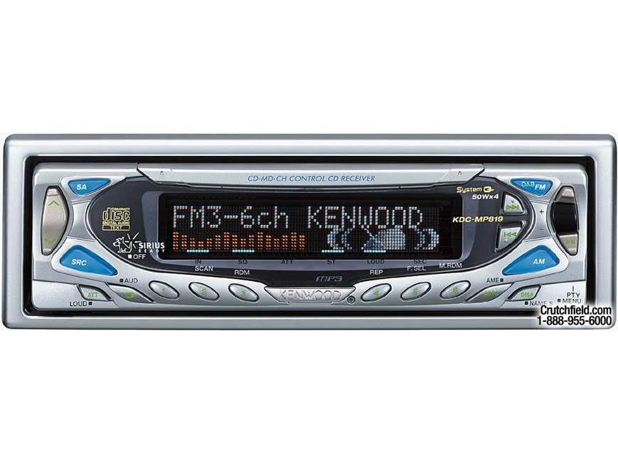 Kenwood KDC-MP819 CD/MP3 Receiver with CD Changer Controls at