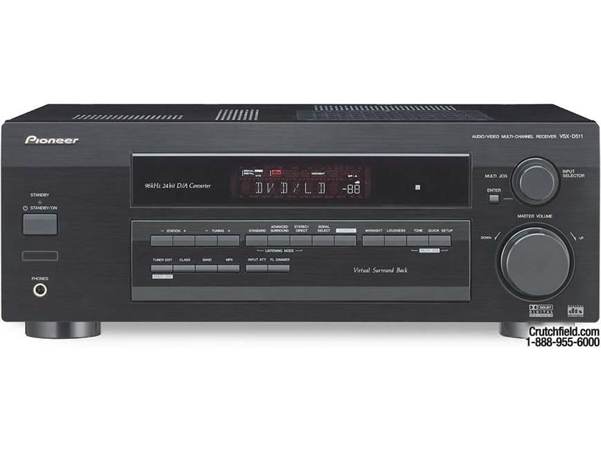 Pioneer VSX-D511 A/V receiver with Dolby Digital, DTS, and Dolby