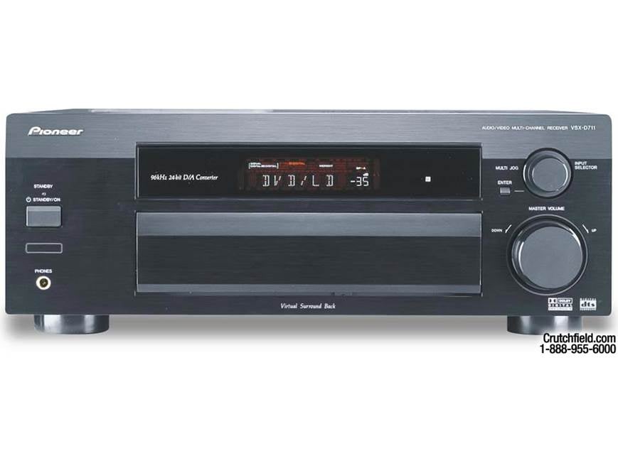 Pioneer VSX-D711 A/V receiver with Dolby Digital, DTS, and Dolby