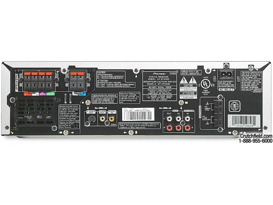 Pioneer HTD-520DV 5-disc DVD home theater system at Crutchfield