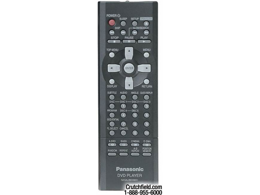 Panasonic DVD-CP67 (Black) 5-disc carousel DVD/CD changer (Black