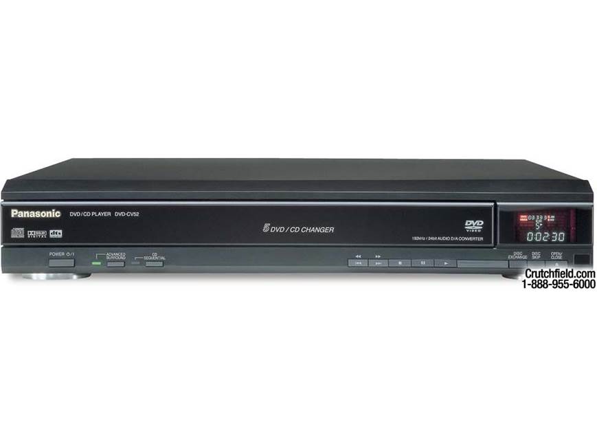 Panasonic DVD-CV52 5-disc carousel DVD/CD changer at Crutchfield