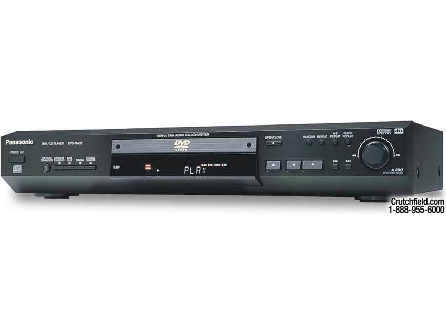 Panasonic DVD-RV32 (Black) DVD/CD player (Black) at Crutchfield